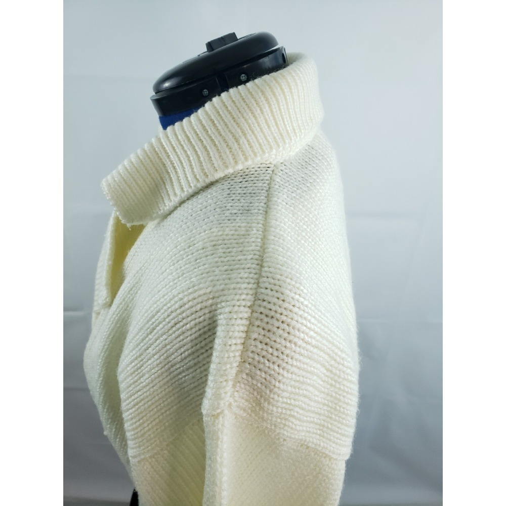 Axiom Petite Acrylic Chunky Notched Lapel Autumn Cardigan Sweater Medium   Z75 - Picture 6 of 9
